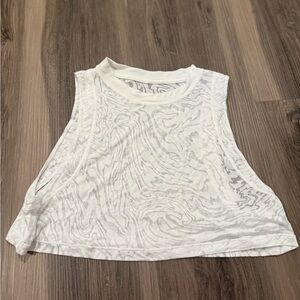 lulu White Sleeveless Crop Top